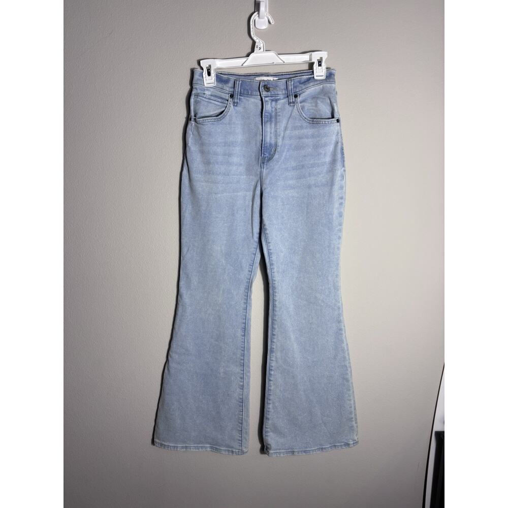 Abercrombie & Fitch Women's the Flare Ultra High Rise Jeans Light Blue Size 28/6